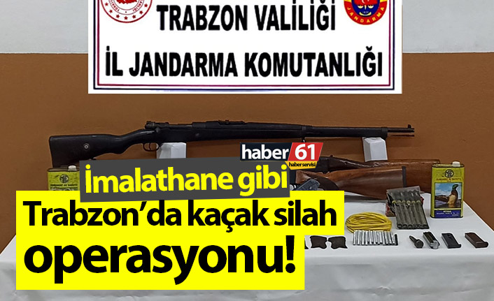 Trabzonda kaçak silah operasyonu İmalathane gibi Trabzon Haber