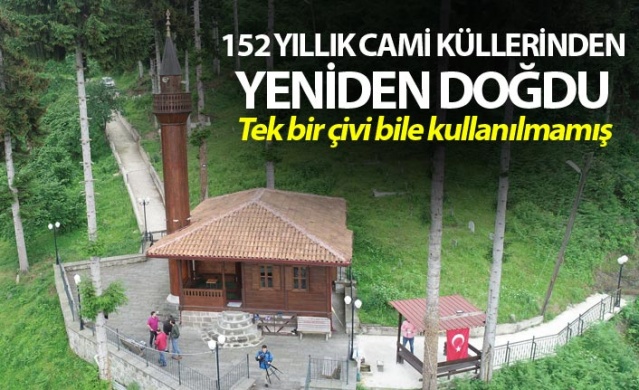 152 yıllık cami küllerinden yeniden doğdu 1