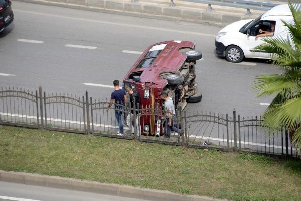 Trabzon'da kaza, minibüs devrildi... 3