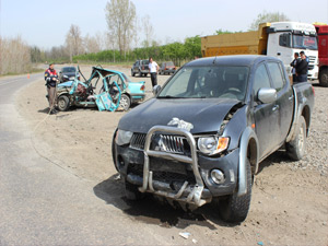 Samsun'un Çarşamba ilçesinde meydana gelen kazada 2 kişi yaralandı. 28 Mart 2014