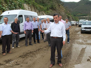 Giresun'da yol çilesi kontak kapattırdı!