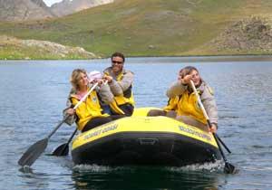 Rize'de Gölde Rafting Heyecanı