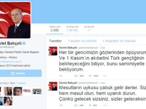 Bahçeli Twitter’dan gençlere seslendi