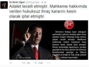 Sinan Oğan mahkeme kararyla MHP’ye geri döndü