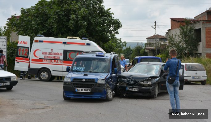 Samsun''un Bafra ilçesindeki kaza ucuz atlatıldı. 24 Mayıs 2016