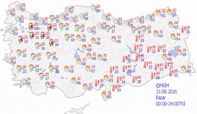 Trabzon hava durumu. 21 Ağustos 2016