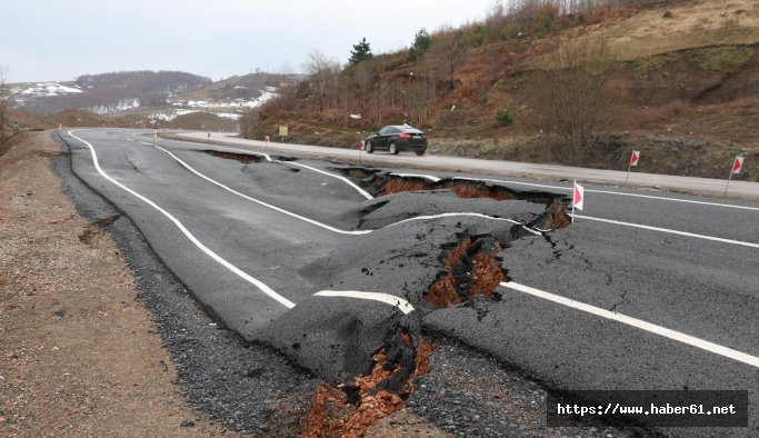 Duble yol açılmadan çöktü