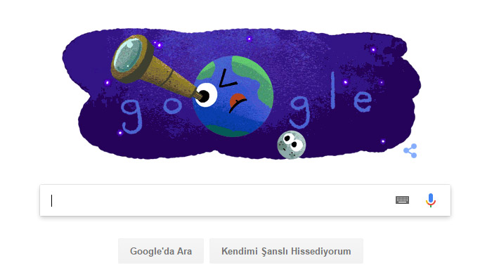 Google 7 yeni gezegen keşfini doodle yaptı