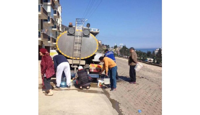 Ordu’da su kesintisine tepki