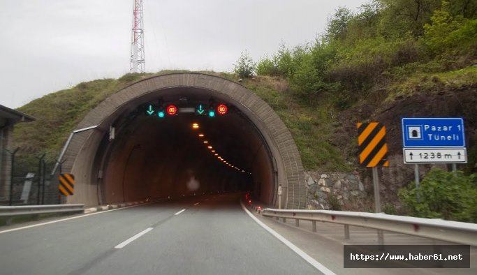 Rize Pazar tünelinde çalışma var