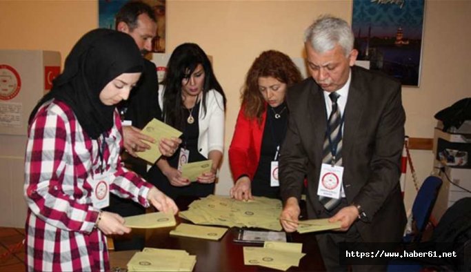 Yurt dışında kullanılan oyların sayımına başlandı