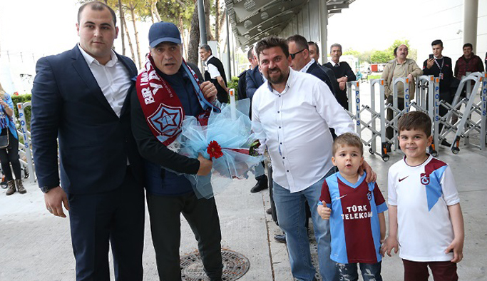 Trabzonspor'u taraftarlar karşıladı