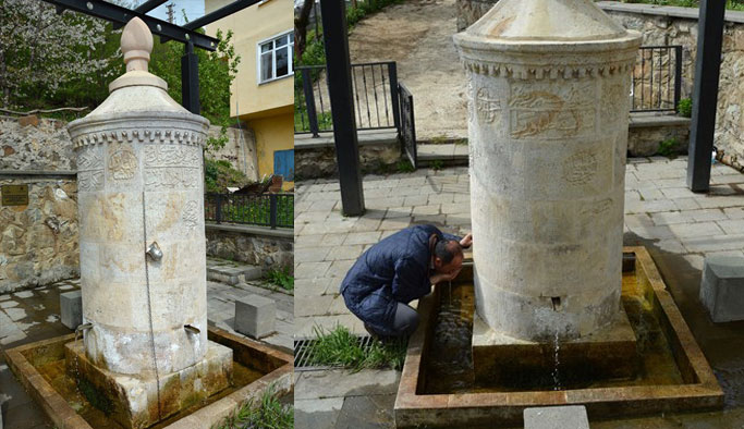 Asırlık çeşme vatandaşların su ihtiyacını karşılıyor