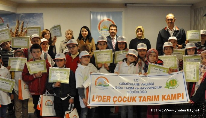 Gümüşhane'de'Lider Çocuk Tarım Kampı' yapıldı.