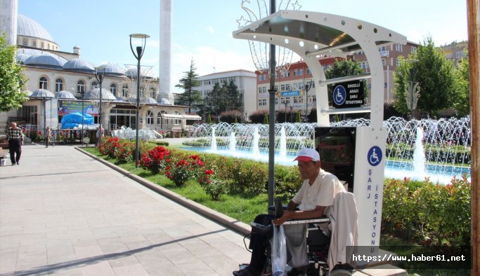 Havza'da engelli araç şarj istasyonu hizmete girdi