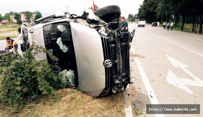 Samsun'un Terme'de trafik kazası: 6 yaralı. 16 Temmuz 2017