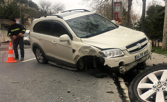 Kaza yapan sürücü olay yerinden kaçtı!