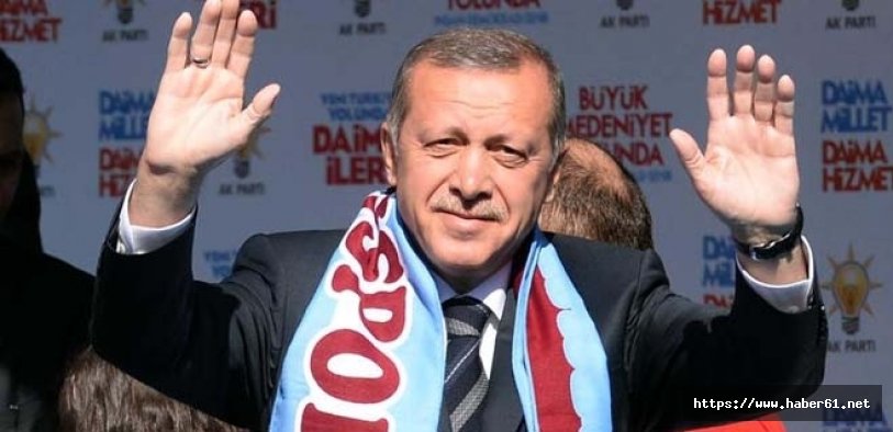 Cumhurbaşkanı Erdoğan'dan Trabzonspor'a mesaj