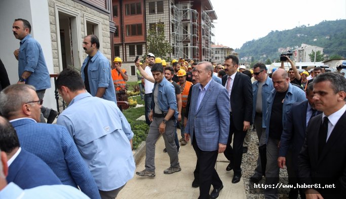 Rize'de Erdoğan'a sevgi seli