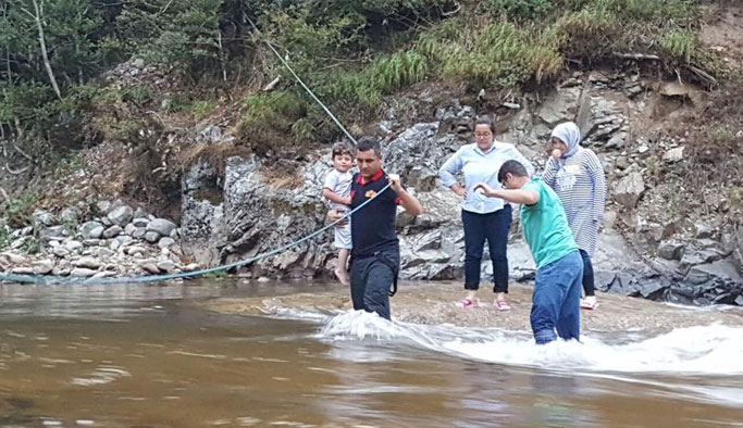 Tabiat parkında mahsur kaldılar