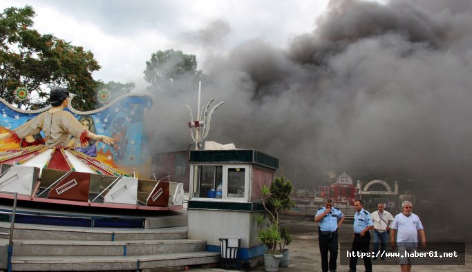 Lunapark'ta korkutan yangın