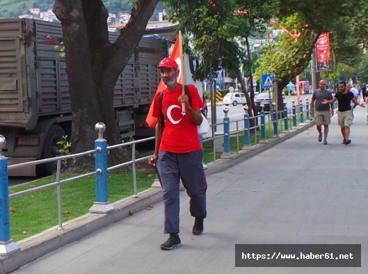 Eren Bülbül için Samsundan Maçka'ya yürüyor