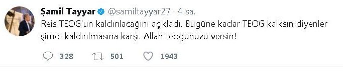 Tayyar’dan TEOG çıkışı