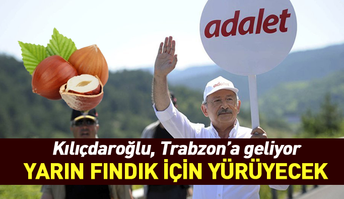 Kılıçdaroğlu, Trabzon'da fındık için yürüyecek