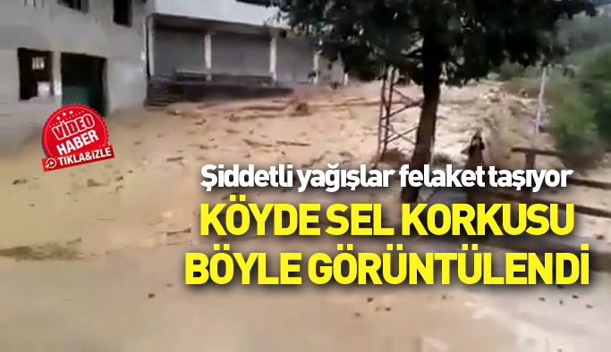 Rize'de köyde sel paniği!