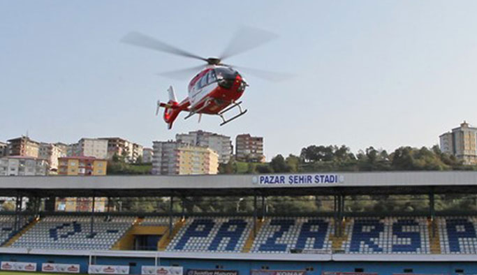 Ambulans helikopter Minik Irmak için havalandı