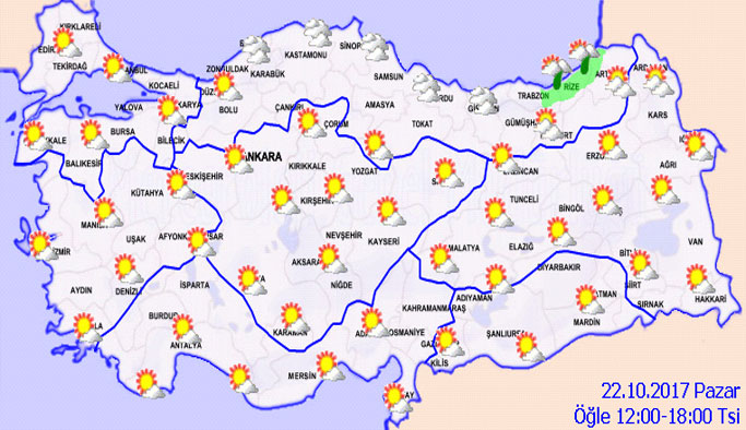 Trabzon'da hava nasıl olacak? 22.10.2017