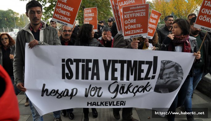 Ankara'da 'Melih Gökçek' protestosu