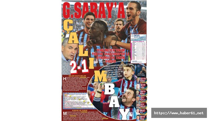 Trabzon Gazetelerinde derbi yorumu