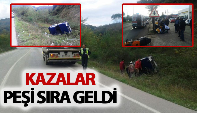 Kazalar peşi sıra geldi: 8 yaralı