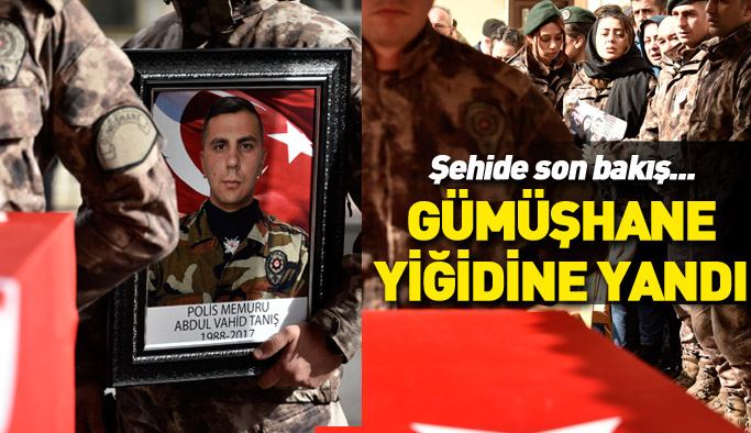 Gümüşhane şehidine hüzünlü veda...