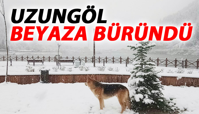 Uzungöl'e mevsimin ilk karı yağdı