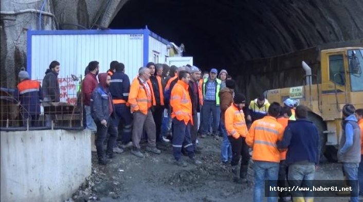 Rize'de tünel inşaatında kriz!