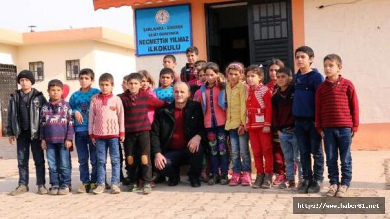 Şehit Necmettin öğretmenin babası, oğlunun okulunda