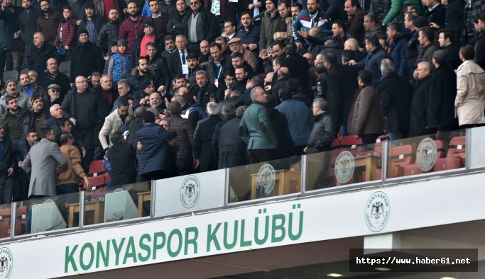 Konyaspor - Trabzonspor VİP tribününde kavga! Eski yönetici yumruklandı