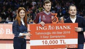 3 sayı yarışmasında şampiyon Trabzonsporlu