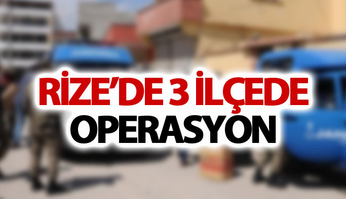 Rize'de 3 ilçede kaçakçılık operasyonu