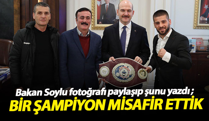 Şampiyondan Soylu'ya ziyaret