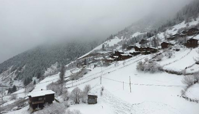 Rize'de kar 8 köy yolunu kapattı