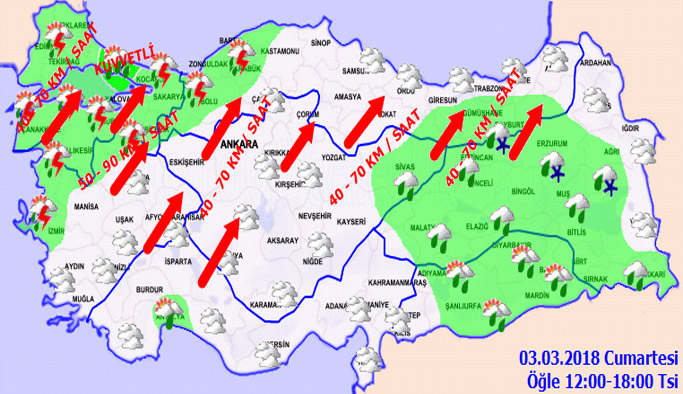 Trabzon'da hava nasıl olacak? 03.03.2018