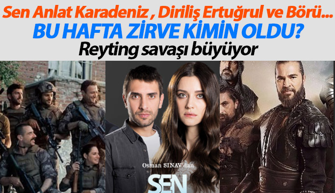 Diriliş Ertuğrul, Börü ve Sen Anlat Karadeniz reyting sonuçları! 7 Mart Reyting sıralaması