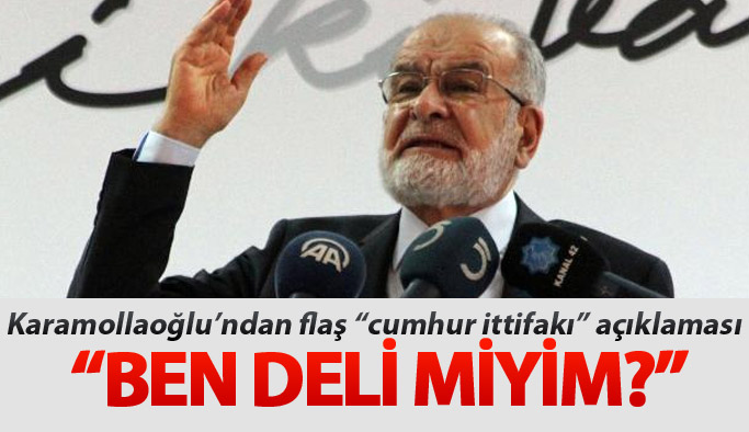 Karamollaoğlu'ndan 'Cumhur İttifakı' açıklaması: Ben deli miyim?