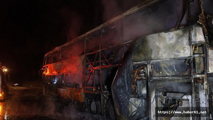 İşçileri taşıyan otobüs yandı: 20 ölü