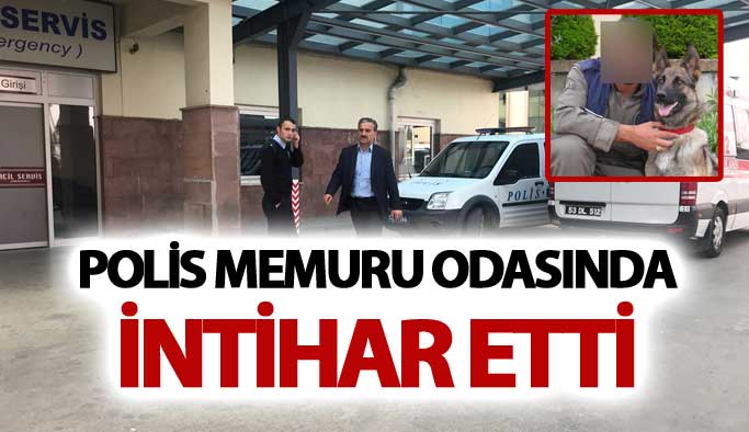 Rize'de polis memuru odasında intihar etti