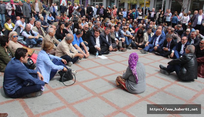 Trakya'da CHP'lilerden oturma eylemi