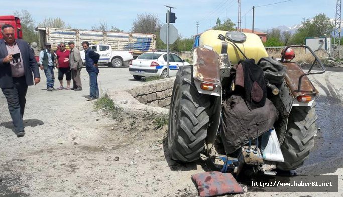 Traktör ikiye bölündü; 3 yaralı